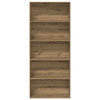 Libreria Rovere Artigianale 80x30x189 cm in Legno Multistrato