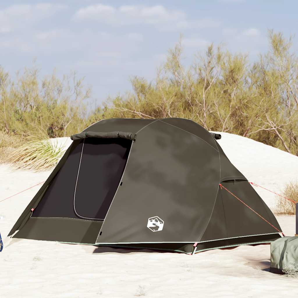 Tenda da Pesca per 3 Persone Marrone Impermeabile