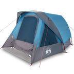 Tenda Familiare Cabina per 6 Persone Blu Impermeabile