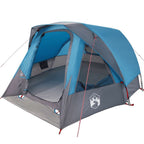 Tenda Familiare Cabina per 6 Persone Blu Impermeabile