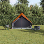 Tenda Familiare con tetto Grigio e arancione 220 x 220 x 184 cm