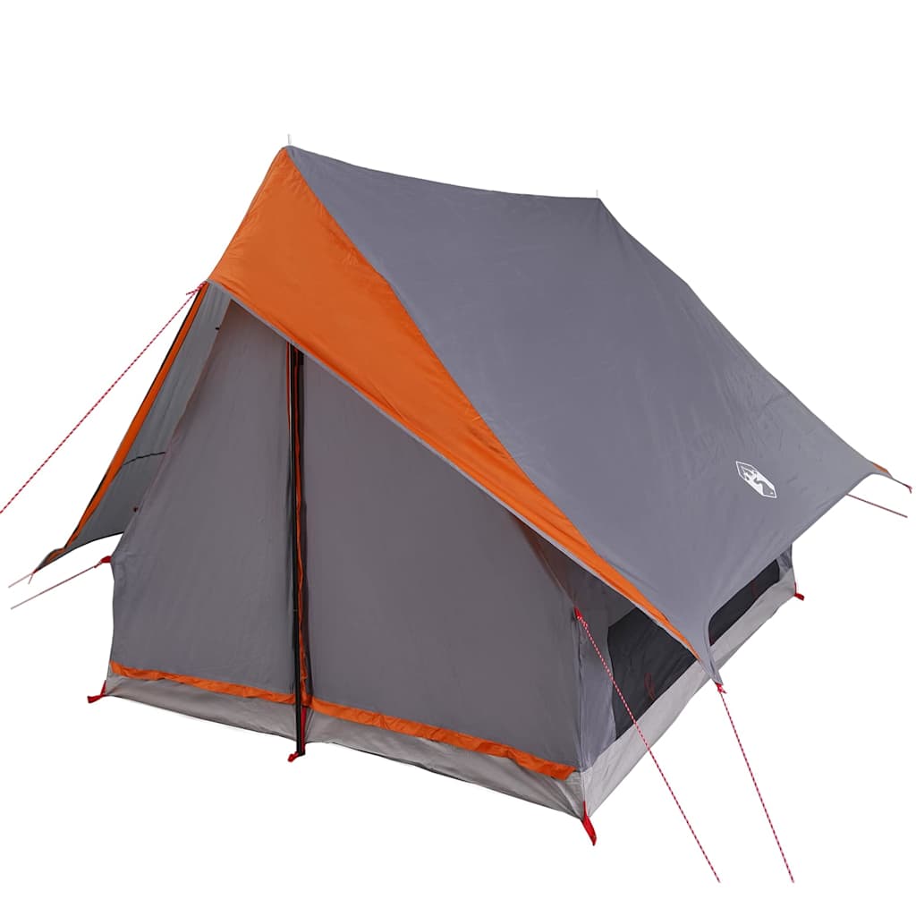 Tenda Familiare con tetto Grigio e arancione 220 x 220 x 184 cm