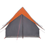 Tenda Familiare con tetto Grigio e arancione 220 x 220 x 184 cm