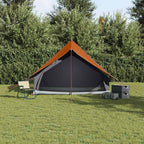 Tenda Familiare con tetto Grigio e arancione 256 x 256 x 185 cm