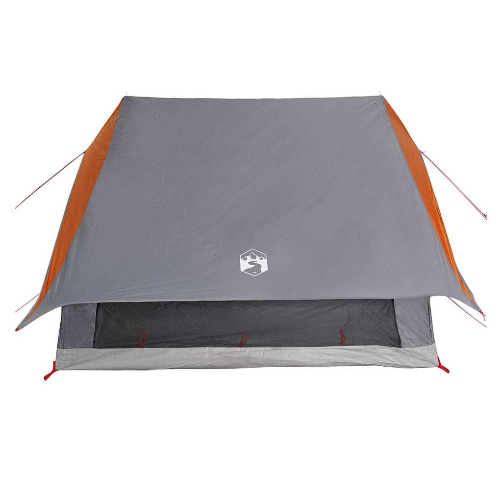 Tenda Familiare con tetto Grigio e arancione 256 x 256 x 185 cm