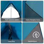 Tenda Familiare con tetto Blu e Grigio 315 x 286 x 200 cm