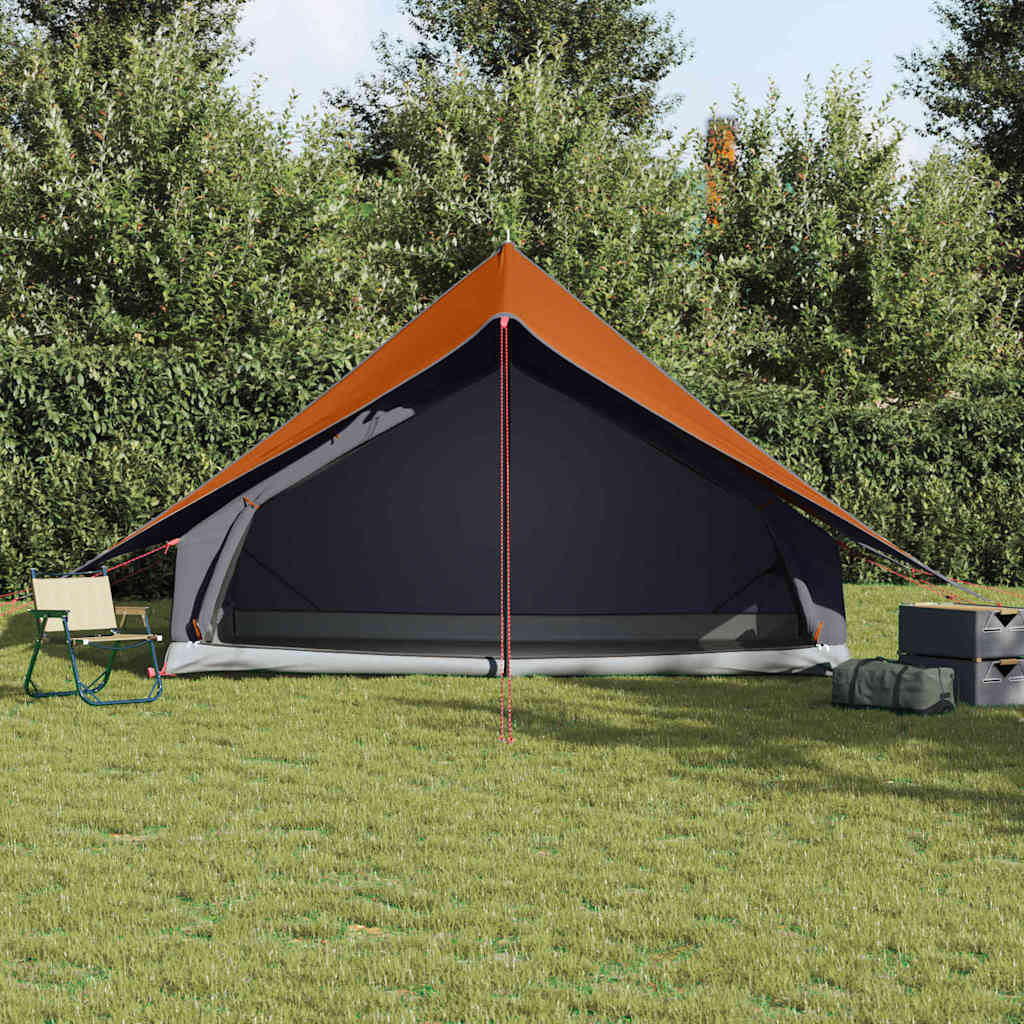 Tenda Familiare con tetto Grigio e arancione 315 x 286 x 200 cm
