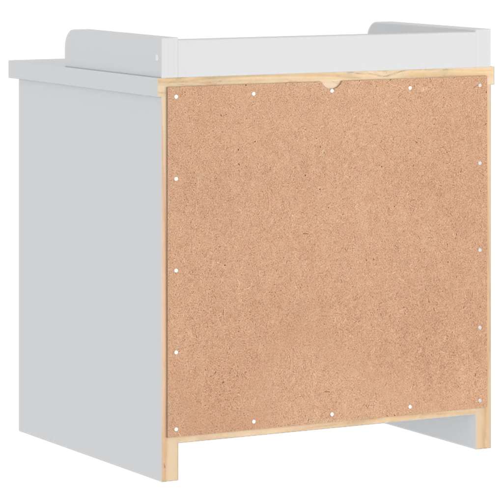 Panca da Corridoio SANDNES Bianca 45x40x50 cm in Legno di Pino