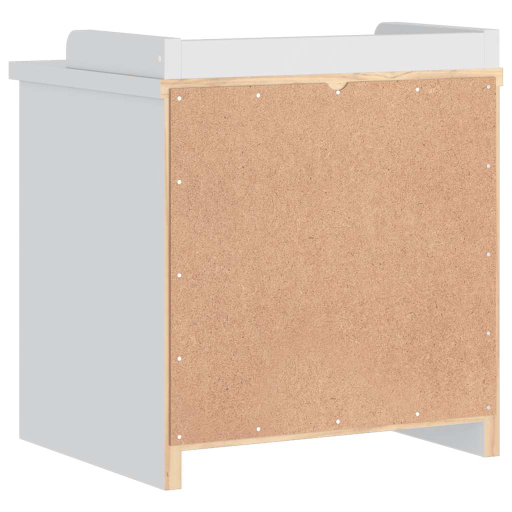 Panca da Corridoio SANDNES Bianca 45x40x50 cm in Legno di Pino
