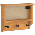 Appendiabiti da Parete SANDNES 45x12x35 cm in Legno di Pino