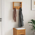 Appendiabiti da Parete SANDNES 45x12x35 cm in Legno di Pino