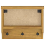 Appendiabiti da Parete SANDNES 45x12x35 cm in Legno di Pino