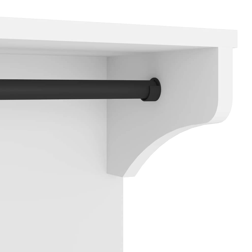 Appendiabiti da Parete SANDNES Bianco 43x30x42 cm Legno di Pino