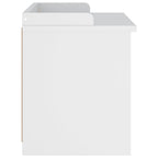Panca da Corridoio SANDNES Bianca 87x40x50 cm in Legno di Pino