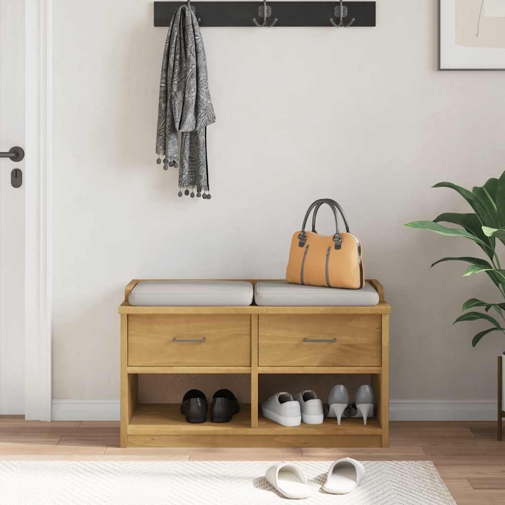 Panca da Corridoio SANDNES 87x40x50 cm Legno Massello di Pino
