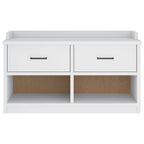 Panca da Corridoio SANDNES Bianca 87x40x50 cm in Legno di Pino