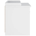 Panca da Corridoio SANDNES Bianca 87x40x50 cm in Legno di Pino