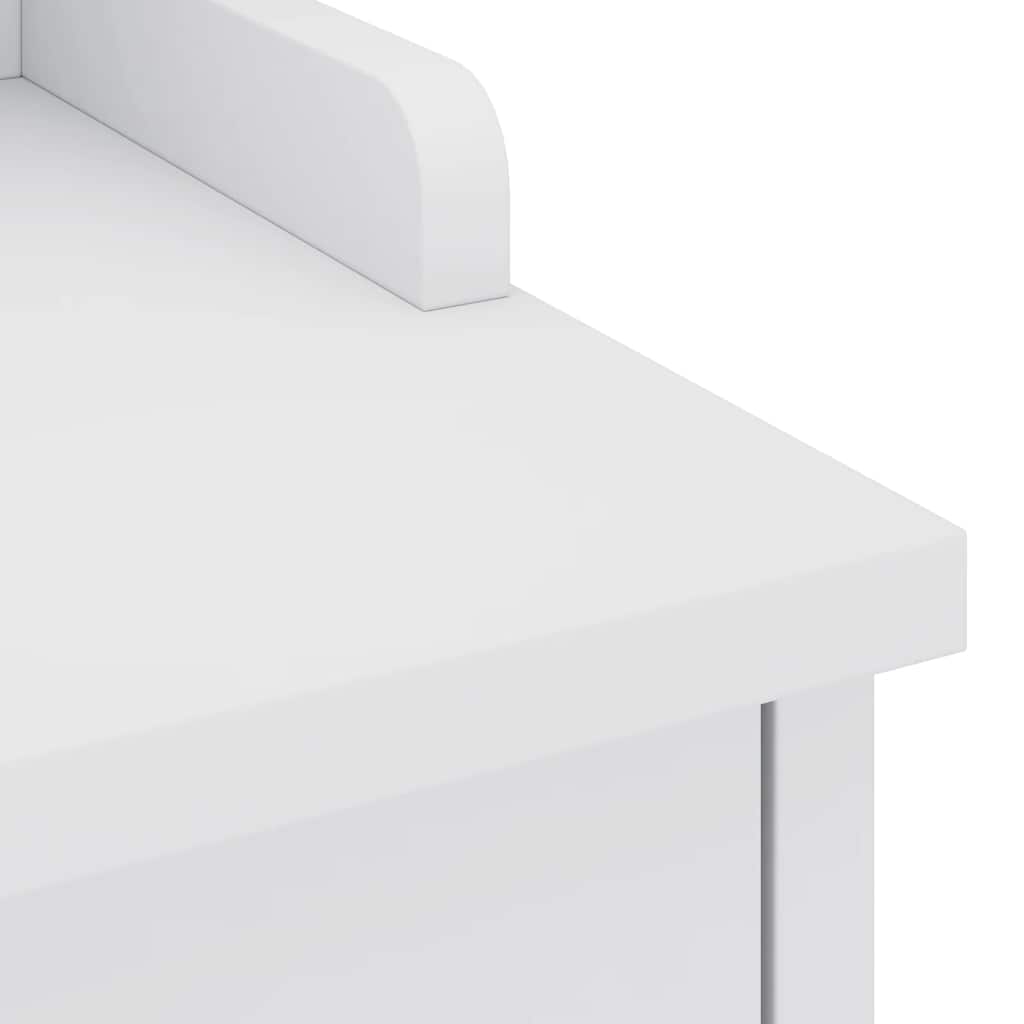 Panca da Corridoio SANDNES Bianca 87x40x50 cm in Legno di Pino