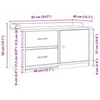 Panca da Corridoio SANDNES 87x40x50 cm Legno Massello di Pino