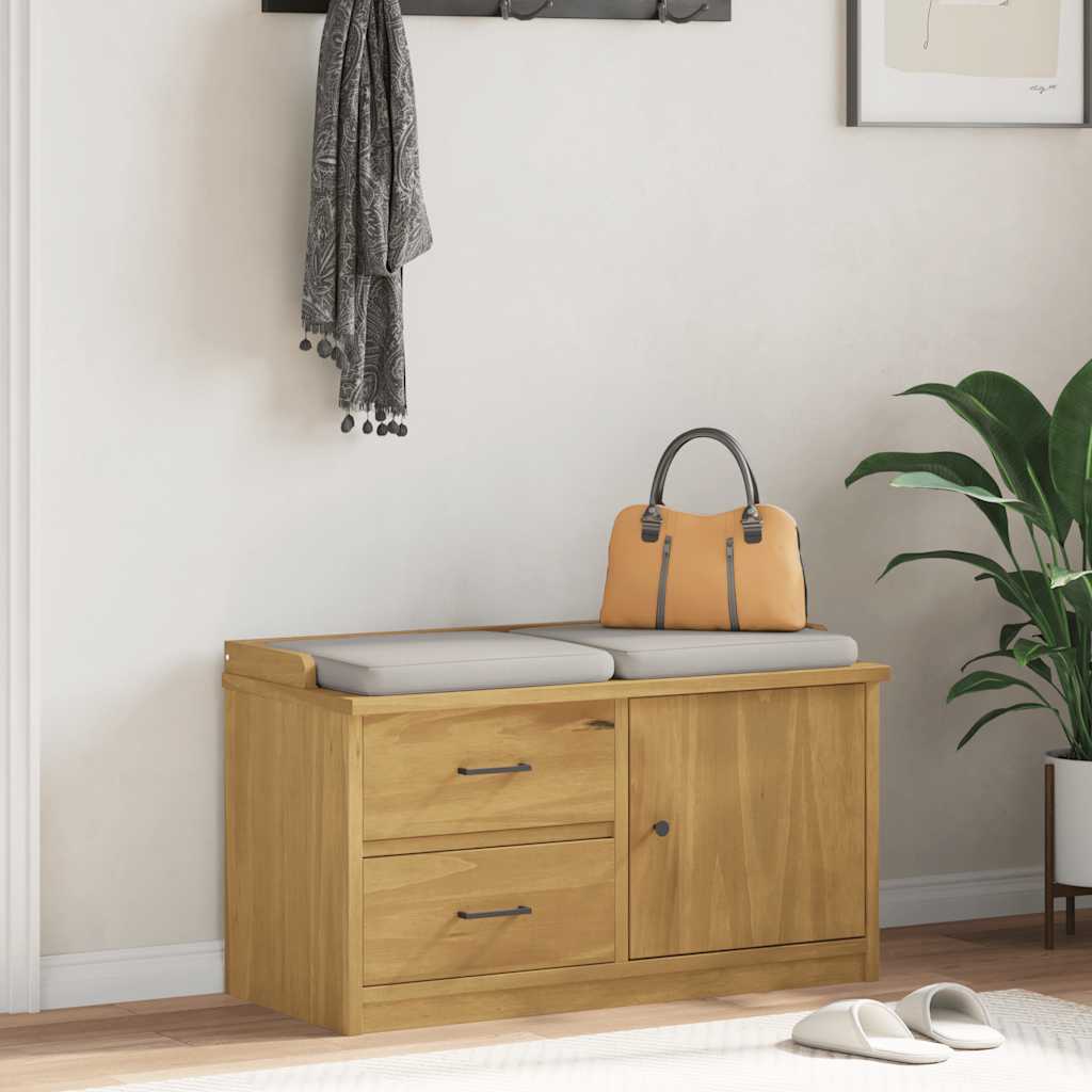 Panca da Corridoio SANDNES 87x40x50 cm Legno Massello di Pino