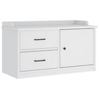 Panca da Corridoio SANDNES Bianca 87x40x50 cm in Legno di Pino