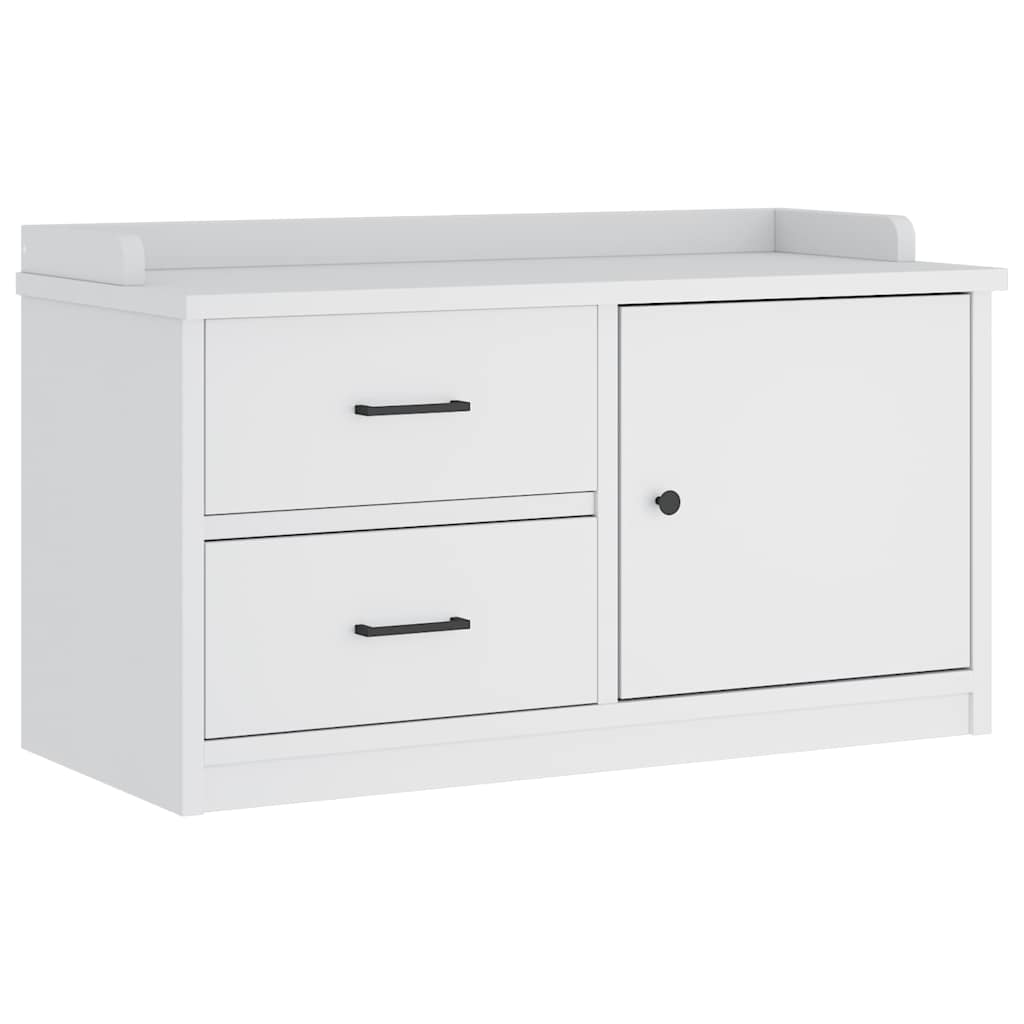 Panca da Corridoio SANDNES Bianca 87x40x50 cm in Legno di Pino