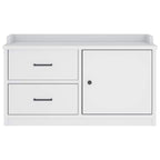 Panca da Corridoio SANDNES Bianca 87x40x50 cm in Legno di Pino