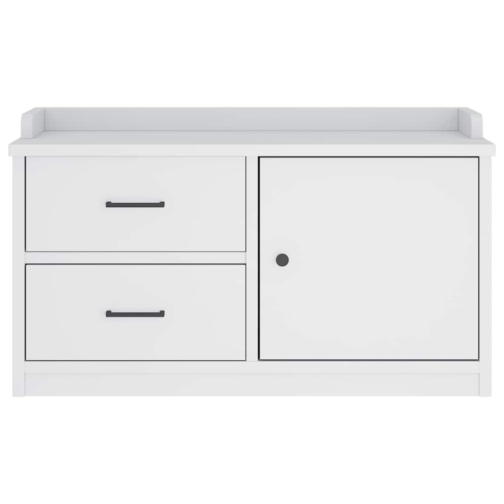 Panca da Corridoio SANDNES Bianca 87x40x50 cm in Legno di Pino