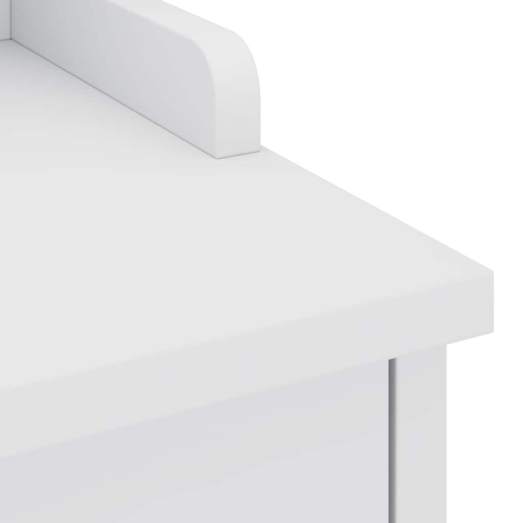 Panca da Corridoio SANDNES Bianca 87x40x50 cm in Legno di Pino