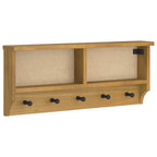 Appendiabiti da Parete SANDNES 87x12x35 cm in Legno di Pino