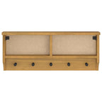 Appendiabiti da Parete SANDNES 87x12x35 cm in Legno di Pino