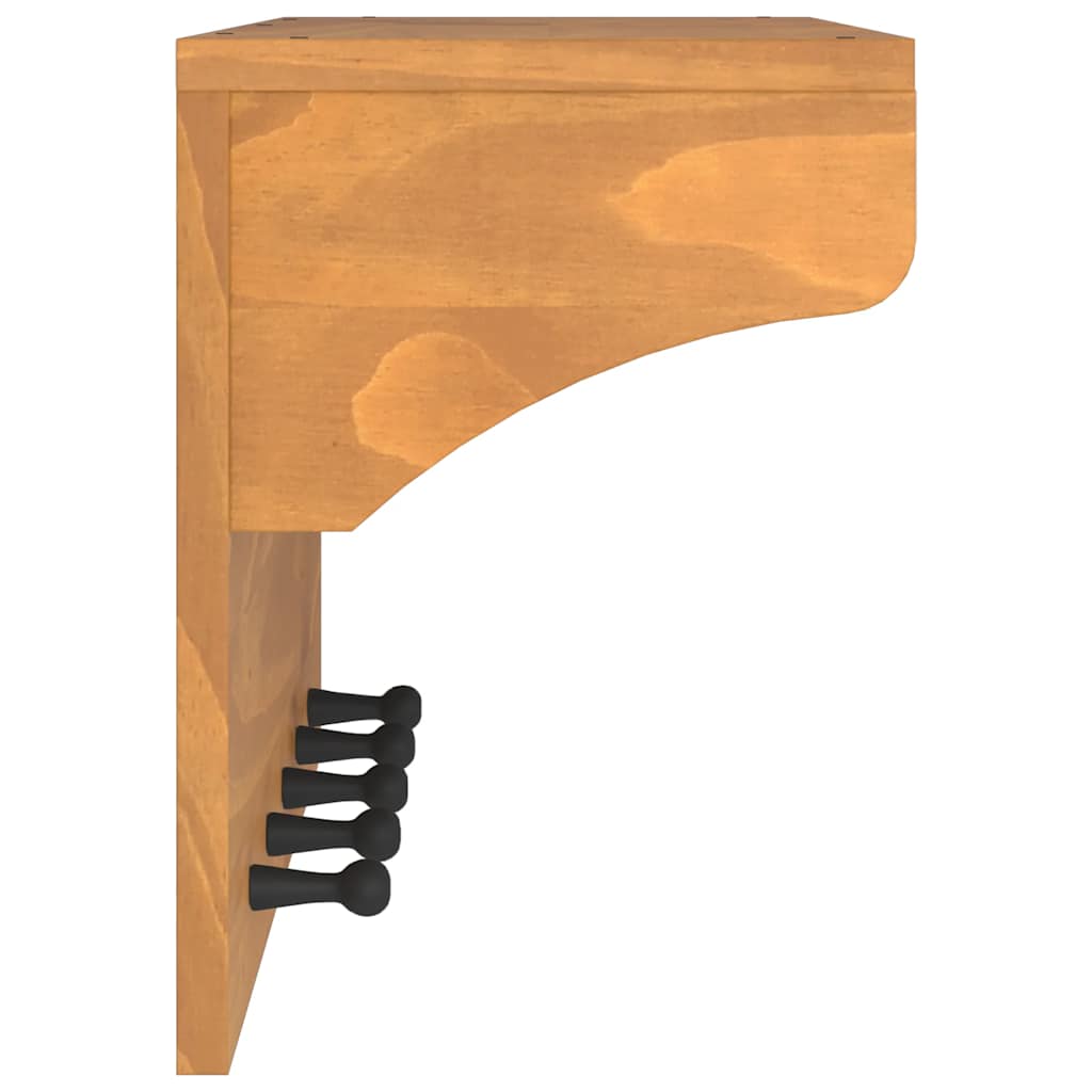 Appendiabiti da Parete SANDNES 87x30x42 cm in Legno di Pino
