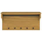Appendiabiti da Parete SANDNES 87x30x42 cm in Legno di Pino