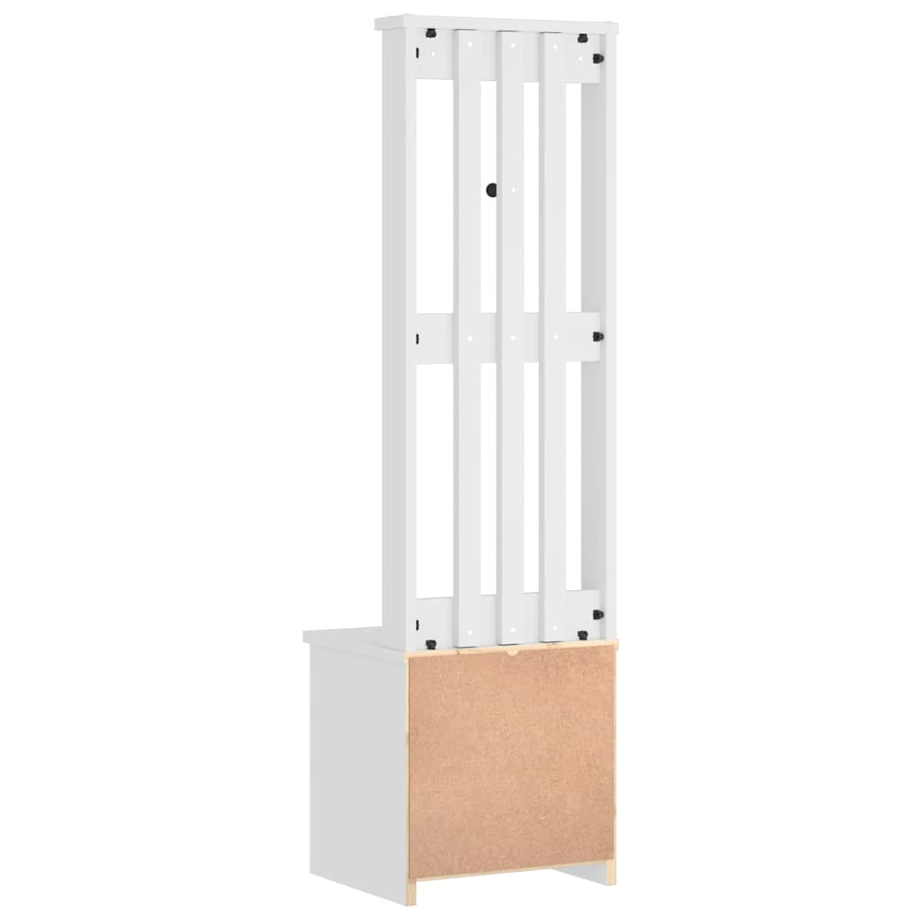 Albero da Ingresso SANDNES Bianco 45x40x159,5 cm Legno di Pino