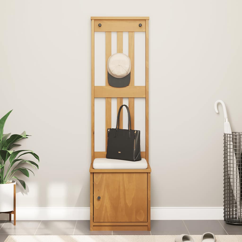 Albero da Ingresso SANDNES 45x40x159,5 cm in Legno di Pino