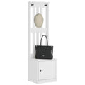Albero da Ingresso SANDNES Bianco 45x40x159,5 cm Legno di Pino