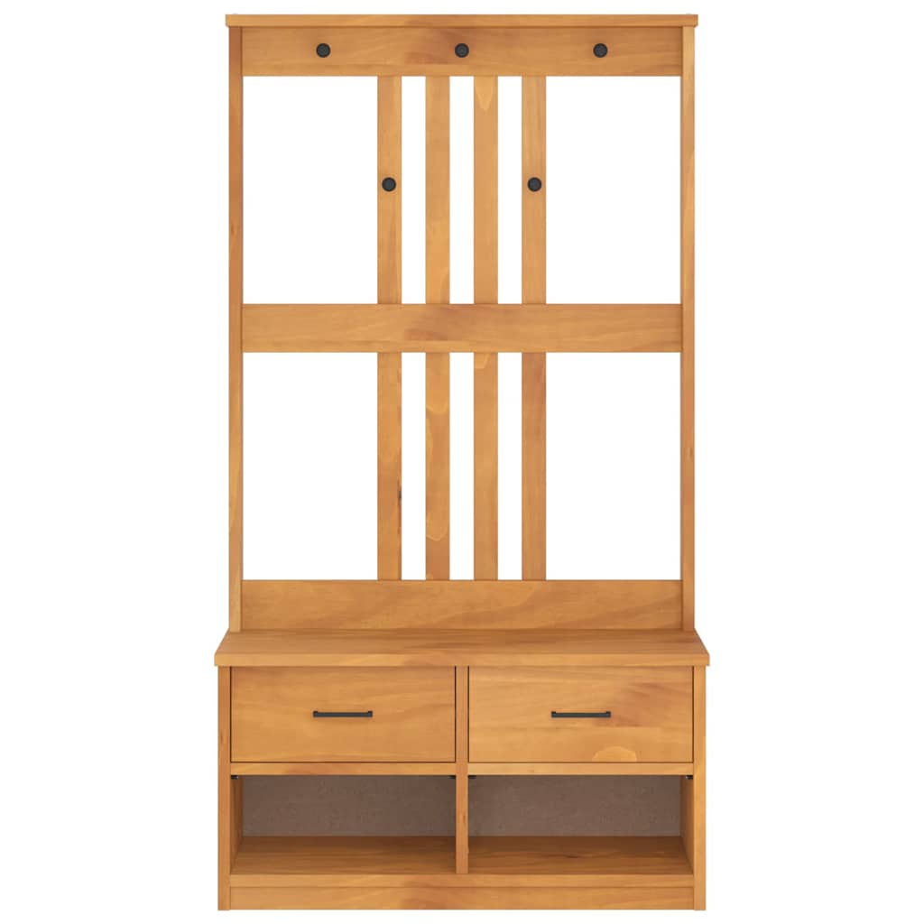 Albero da Ingresso SANDNES 87x40x159,5 cm in Legno di Pino