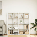 Libreria Bianca 137,5x29x137,5 cm in Legno Multistrato