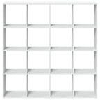 Libreria Bianca 137,5x29x137,5 cm in Legno Multistrato