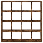 Libreria Rovere Fumo 137,5x29x137,5 cm in Legno Multistrato