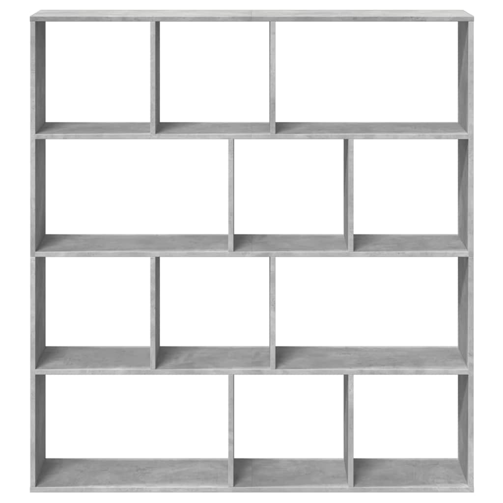 Libreria Grigio Cemento 132x29x141,5 cm in Legno Multistrato