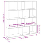 Libreria Legno Antico 132x29x141,5 cm in Legno Multistrato