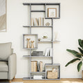 Libreria Grigio Cemento 92x29x188 cm in Legno Multistrato
