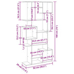 Libreria Rovere Artigianale 92x29x188 cm in Legno Multistrato
