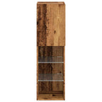 Mobili Porta TV con Luci LED 2 pz Legno Antico 30,5x30x102 cm