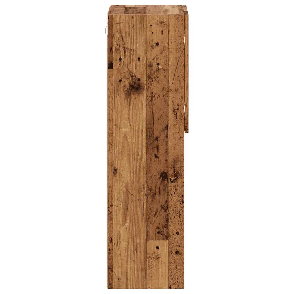 Mobili Porta TV con Luci LED 2 pz Legno Antico 30,5x30x102 cm