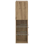 Mobile TV con Luci LED Rovere Artigianale 30,5x30x102 cm