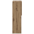 Mobile TV con Luci LED Rovere Artigianale 30,5x30x102 cm