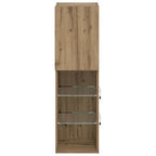 Mobili TV con Luci LED 2 pz Rovere Artigianale 30,5x30x102 cm