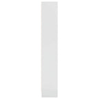 Libreria Bianco Lucido 60x24x143 cm in Legno Multistrato